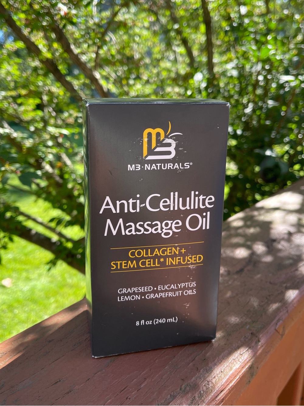 M3 Naturals Anti-Cellulite Massage Oil - Black Bottle